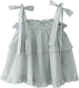 Women's Solid Color Loose Pleated Camisole