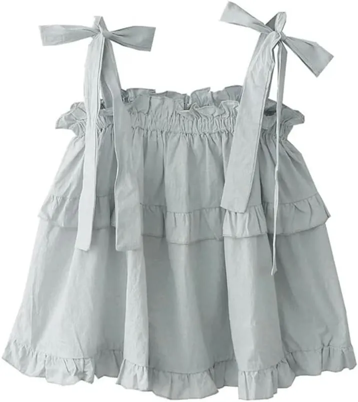 Women's Solid Color Loose Pleated Camisole