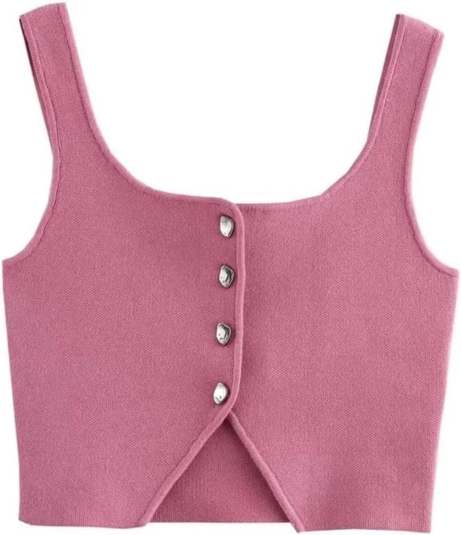 Women's Solid Color Slim Fit Knit Camisole