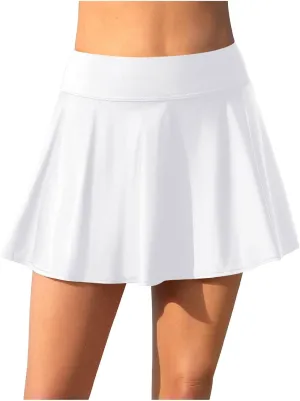 Women's Swim Skirt Belly Tightening Swimsuit Skirt High Waisted Swimsuit Bottom Mens Short Swim Trunks 5