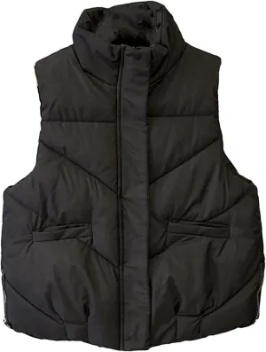 Women's Winter Vest Sleeveless Jackets Cotton Padded Down Vest Loose Warm Thick Zipper Waistcoat