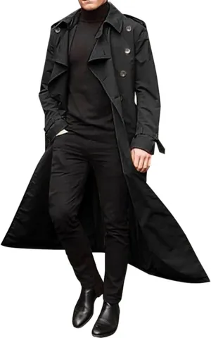 Ymosrh Varsity Jacket Men Men's Long-Slevee Luxury Full Length Trench Coat Long Wool Overcoat Winter Coats