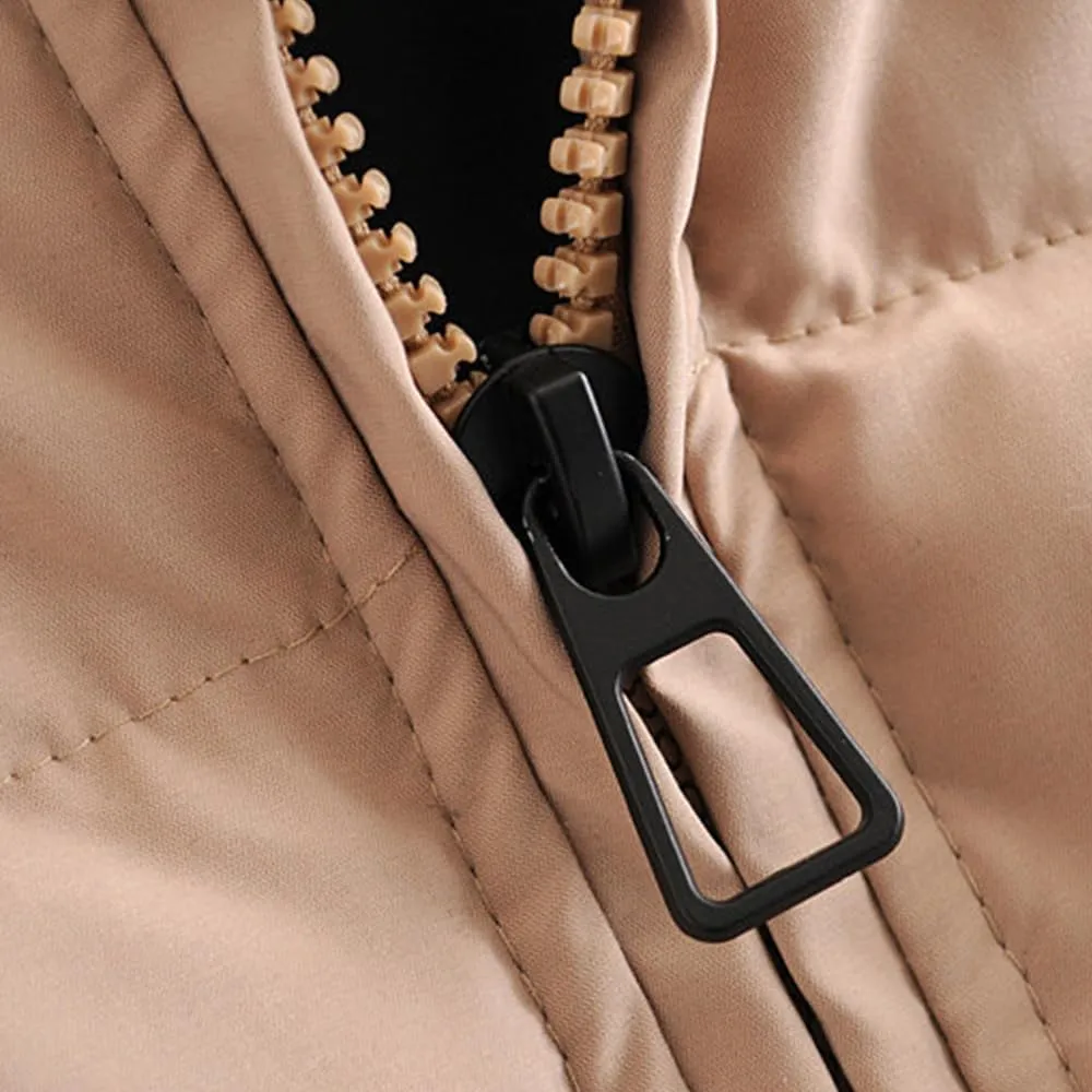 yoeasy Women's Winter Long Sleeve Zip Puffer Jacket Cotton Padded Lightweight Coat