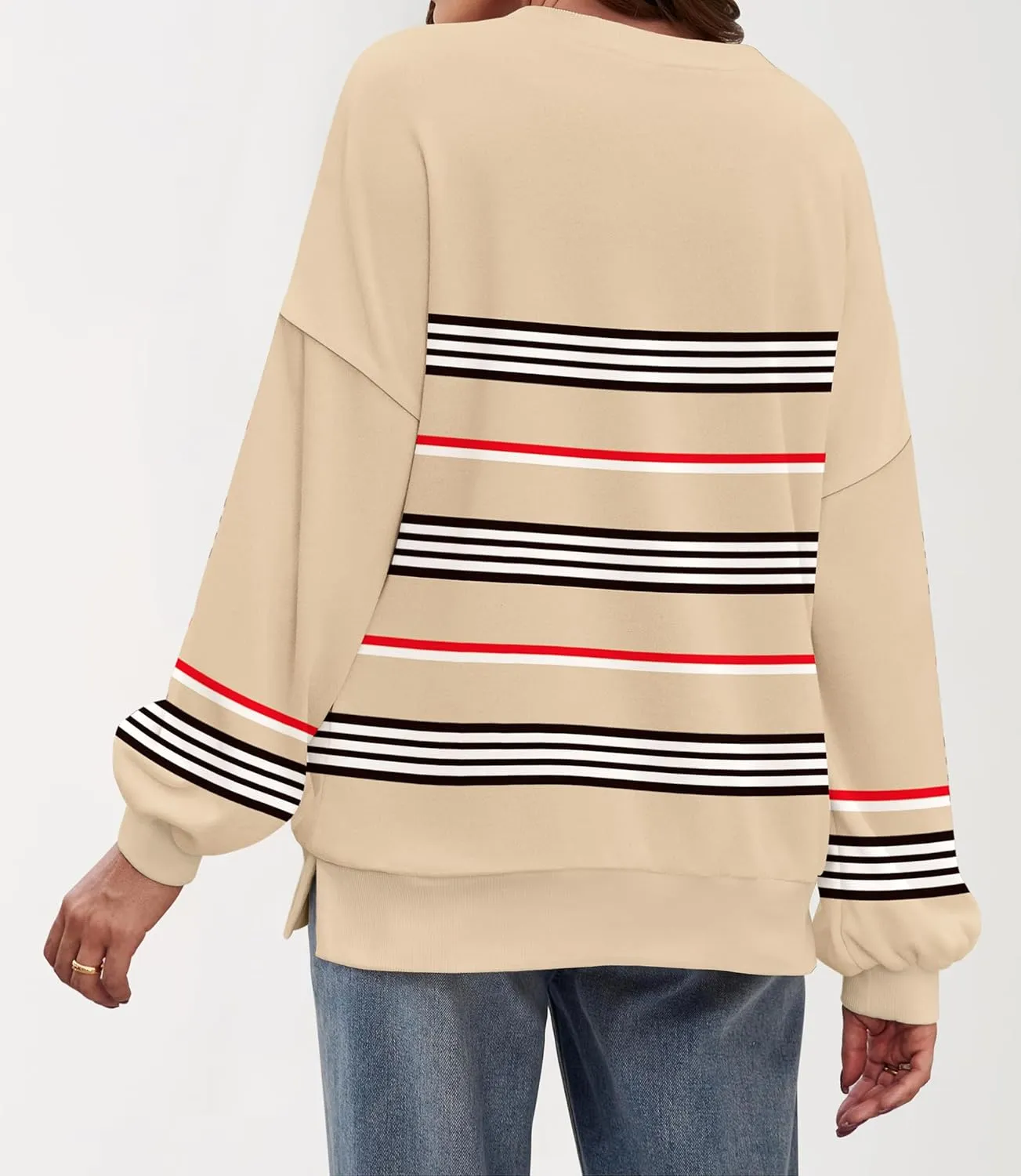 Zeagoo Women Crewneck Sweatshirts Pullover Tops Long Sleeve Shirts Loose Fit Tops Casual Fall Outfits Y2K Clothes 2024