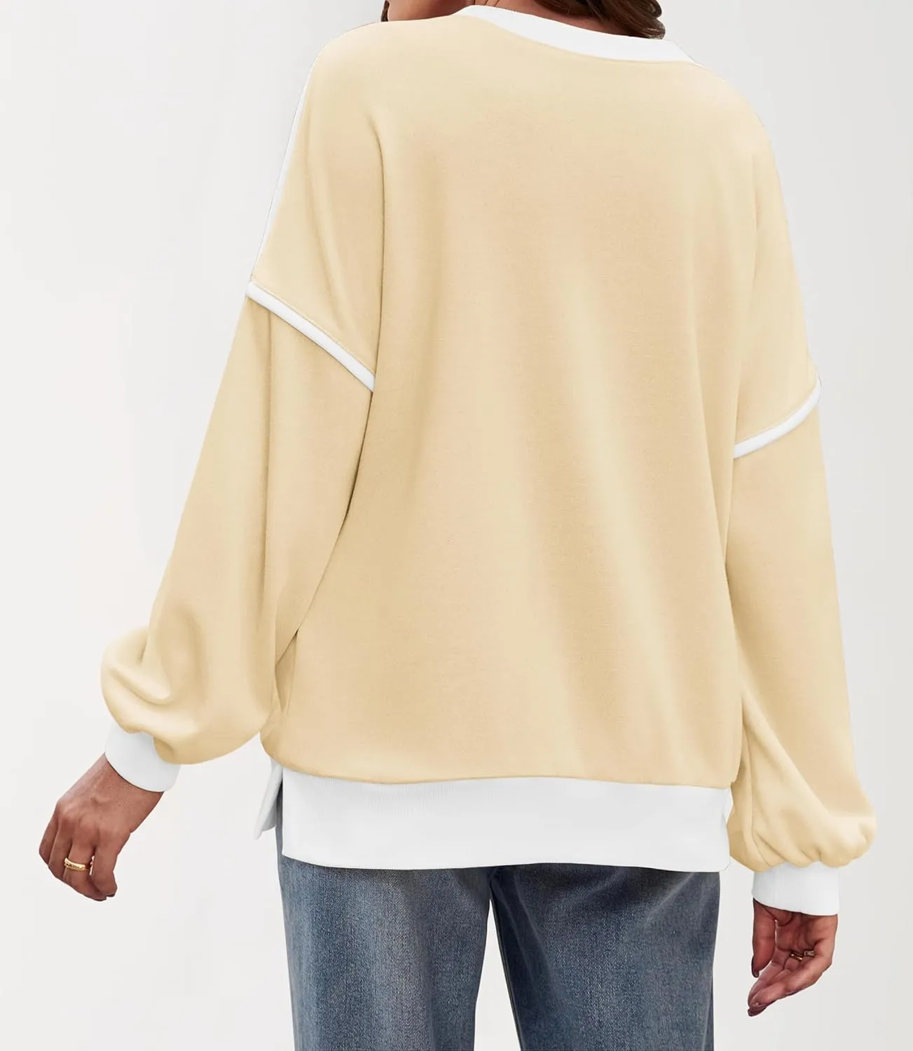 Zeagoo Women Crewneck Sweatshirts Pullover Tops Long Sleeve Shirts Loose Fit Tops Casual Fall Outfits Y2K Clothes 2024
