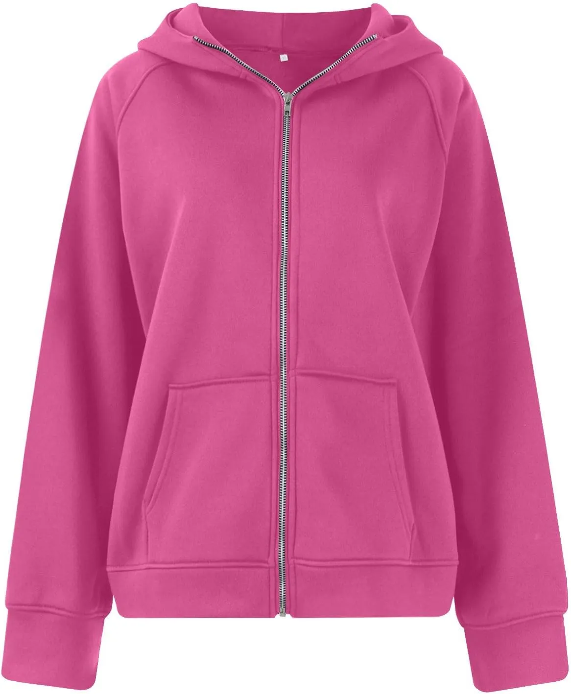 Zip Up Hoodie Women Comfy Warm Fleece Jacket Oversized Sweatshirt Thumb Hole Workout Winter Jackets Coat with Pocket